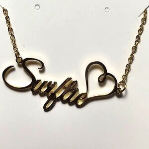 Swiftie necklace Taylor Swift Gold Cursive Adjustable